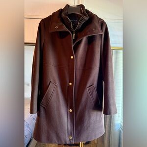 Nautica Dark Brown Wool Women's Coat